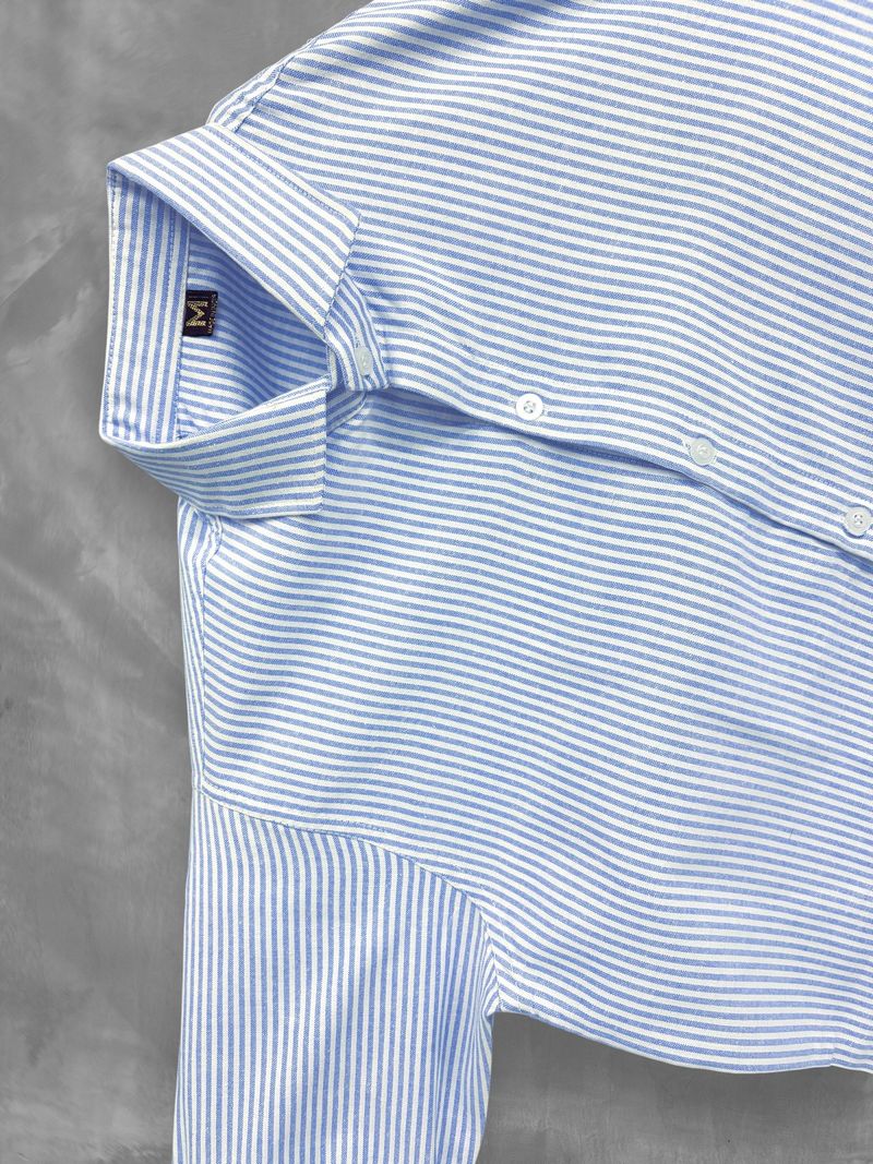 Solstice Men Regular Fit Striped Shirt - Image 5