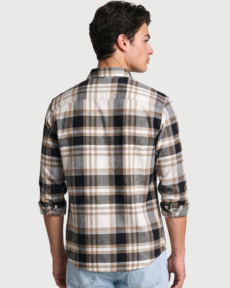 BEWAKOOF Men Regular Fit Checkered Casual Shirt - Image 5