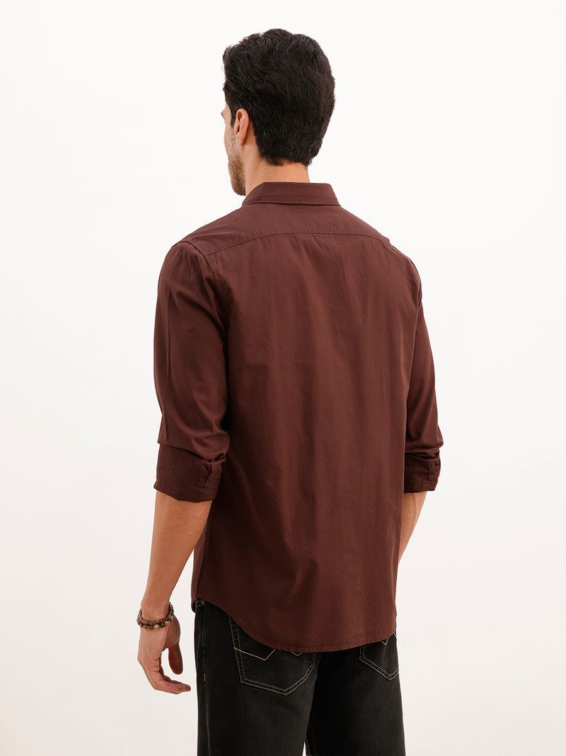 WROGN Men Regular Fit Solid Casual Shirt - Image 4