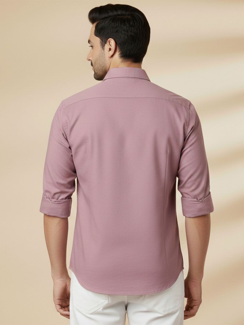 METRONAUT Men's Solid Casual Spread Shirt - Image 4