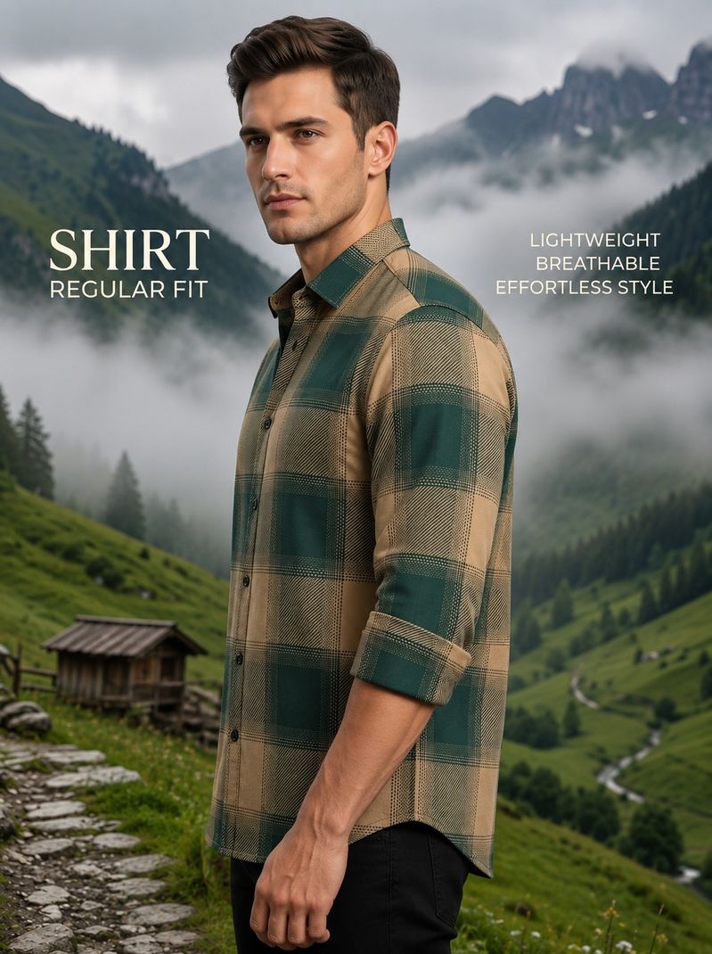Darkage Men Regular Fit Checkered Shirt - Image 3
