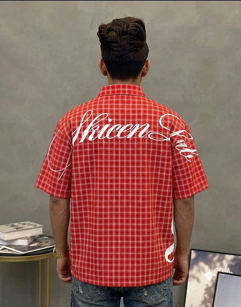 SAMAVARTDESIGNS Men Boxy Fit Checkered Shirt - Image 3