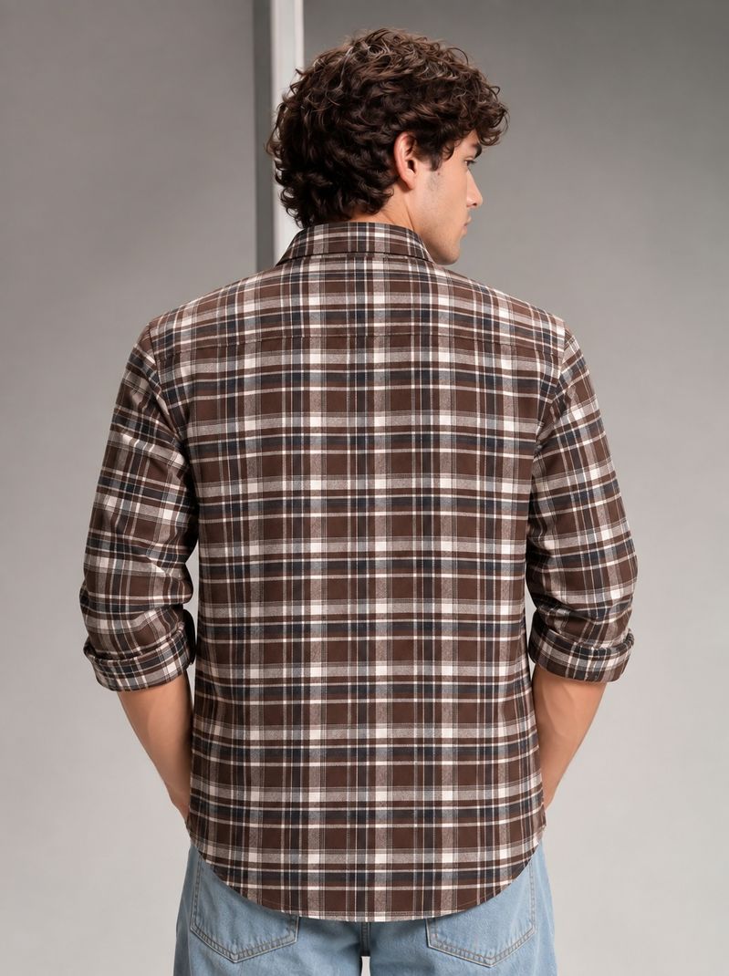 Dark Age Men Regular Fit Checkered Casual Shirt - Image 3