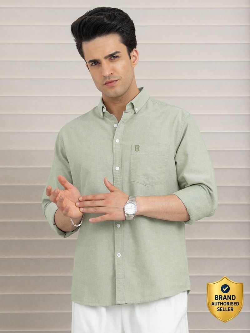 RED TAPE Men Relaxed Fit Self Design Button Down Shirt - Image 2