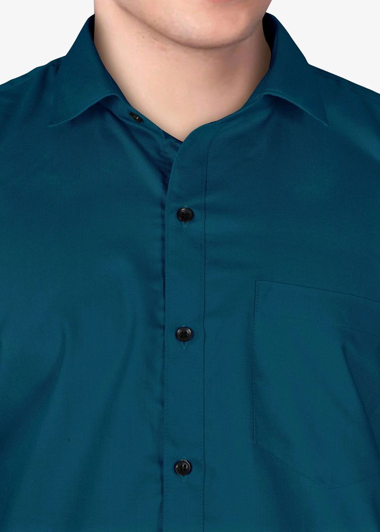 STONEBERG Men Slim Fit Solid Spread Collar Shirt - Image 6