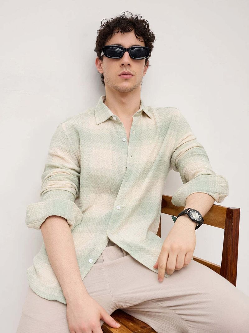VASTRADO Men Regular Fit Checkered Shirt - Image 3