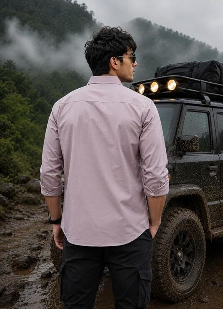 Majestic Man Men Slim Fit Spread Collar Casual Shirt - Image 5