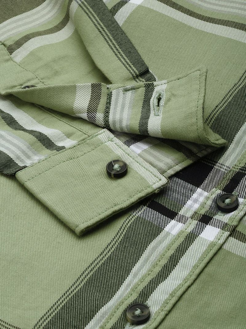 The Indian Garage Co. Men Slim Fit Checkered Shirt - Image 5