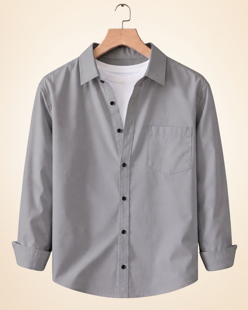Colix Men Regular Fit Solid Spread Collar Shirt - Image 5