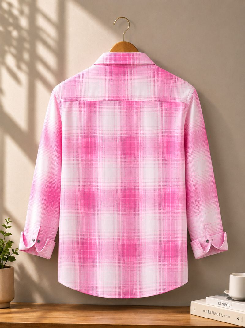 Black Deer Men Regular Fit Checkered Shirt - Image 4