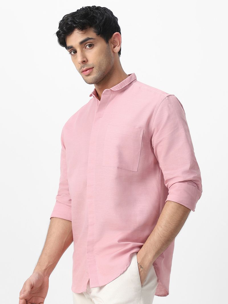 Urbano Fashion Men Regular Fit Mandarin Collar Shirt - Image 5