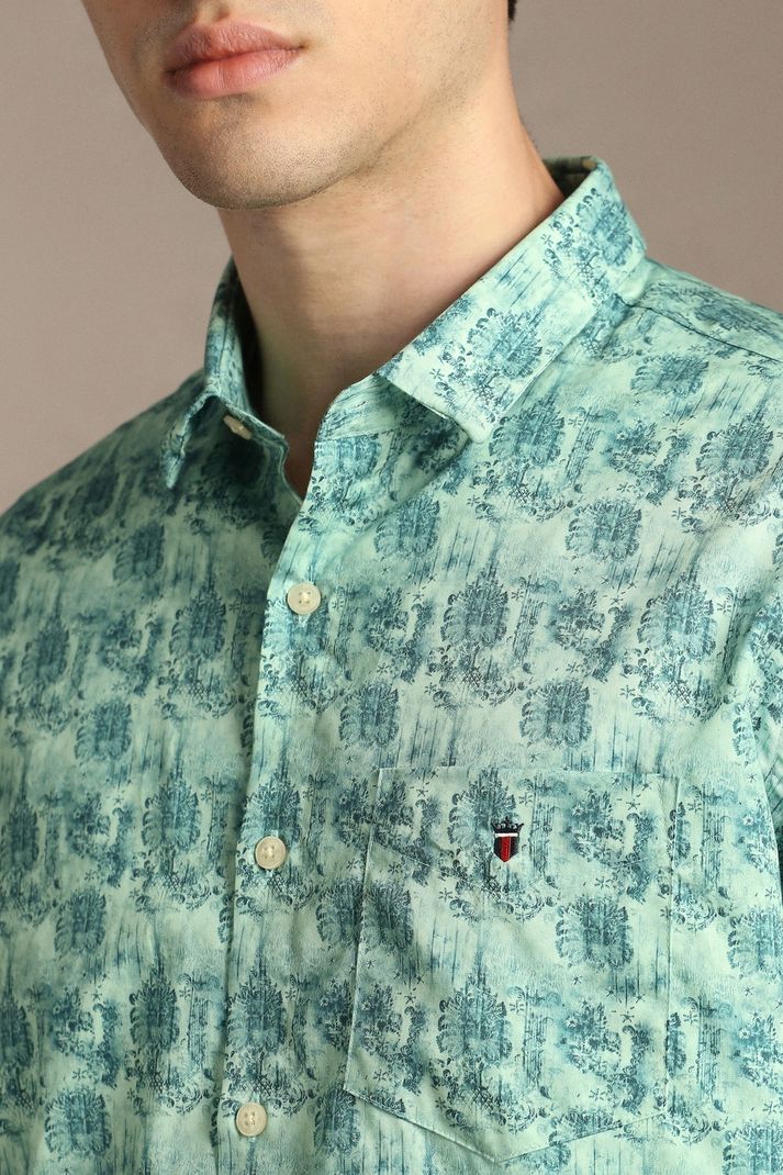 Louis Philippe Men Slim Fit Printed Casual Shirt - Image 6