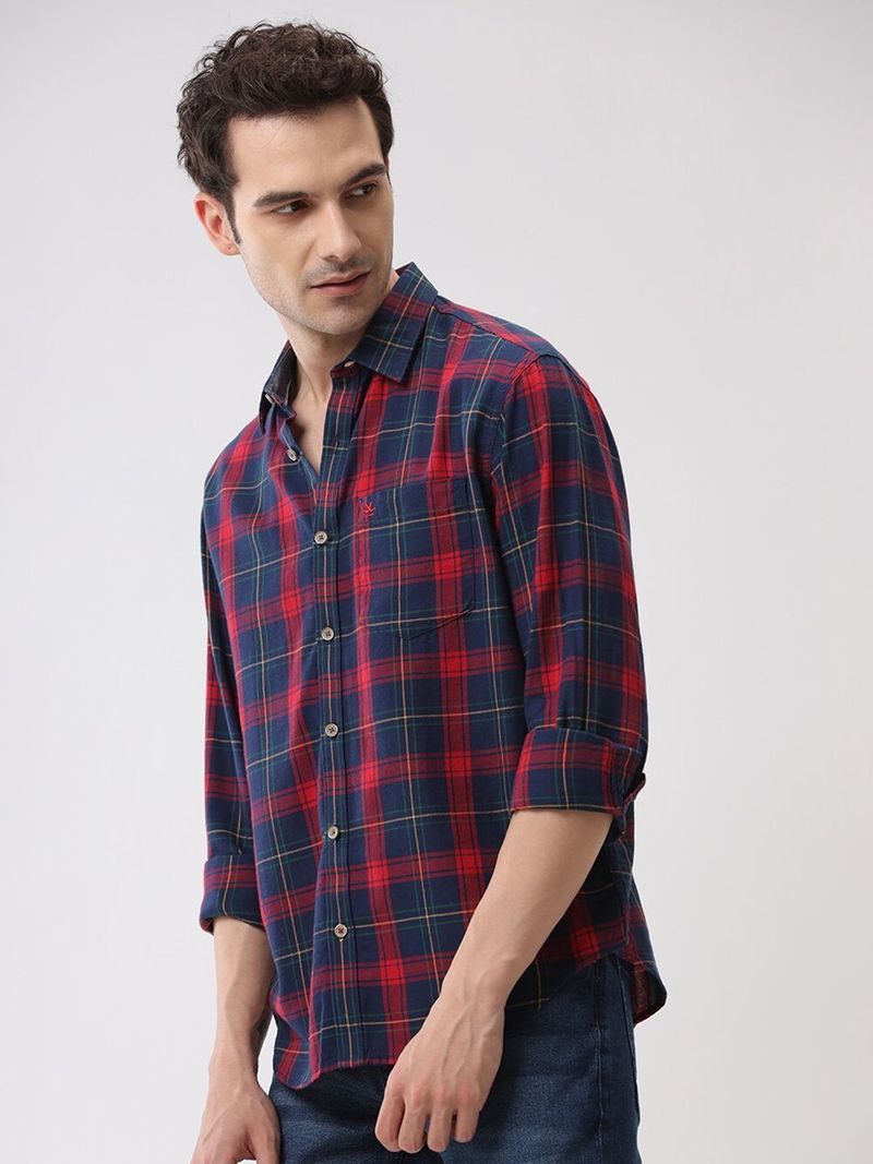 WROGN Men Slim Fit Checkered Casual Shirt - Image 5