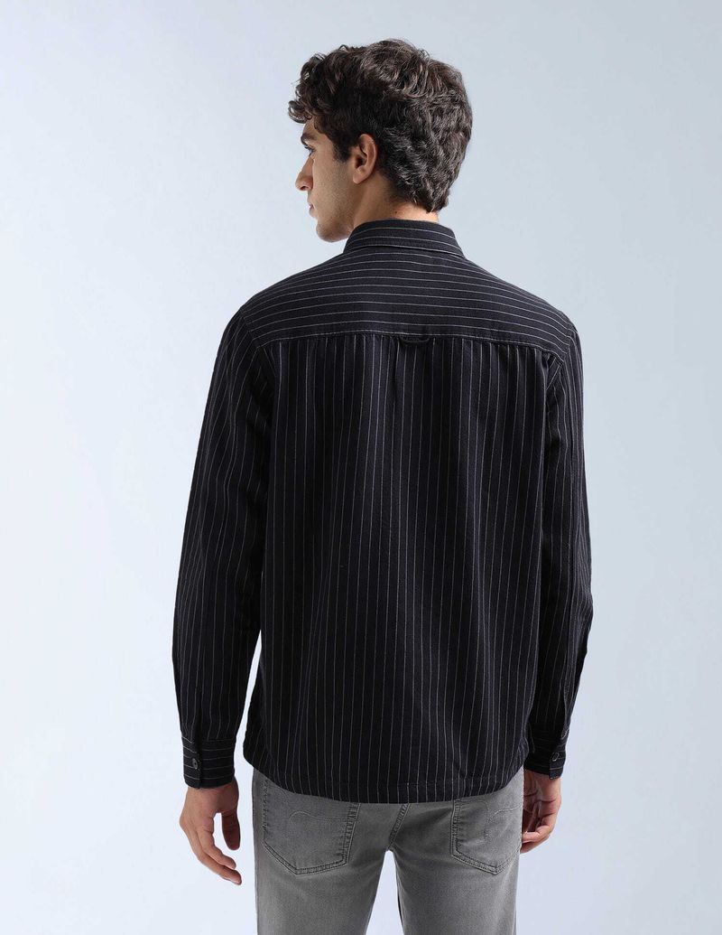 FLYING MACHINE Men Relaxed Fit Striped Shirt - Image 6