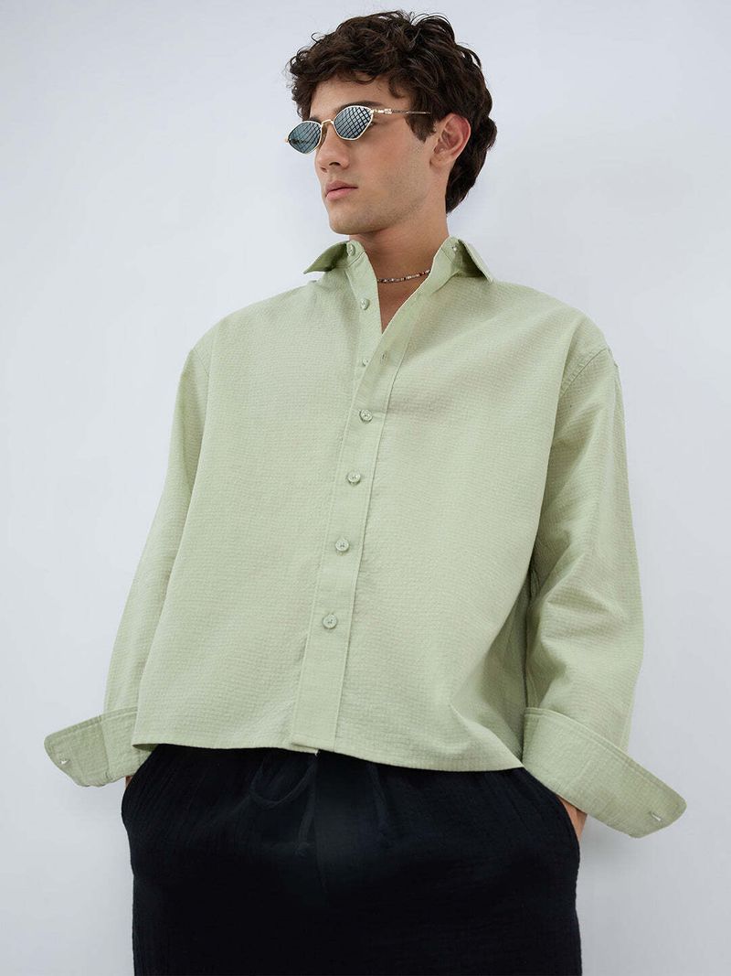 VASTRADO Men Oversized Fit Solid Shirt - Image 3