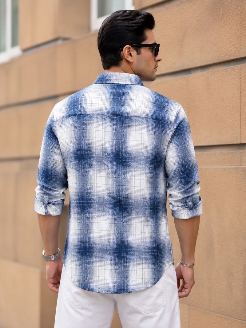 Solbiza Men Regular Fit Checkered Shirt - Image 5