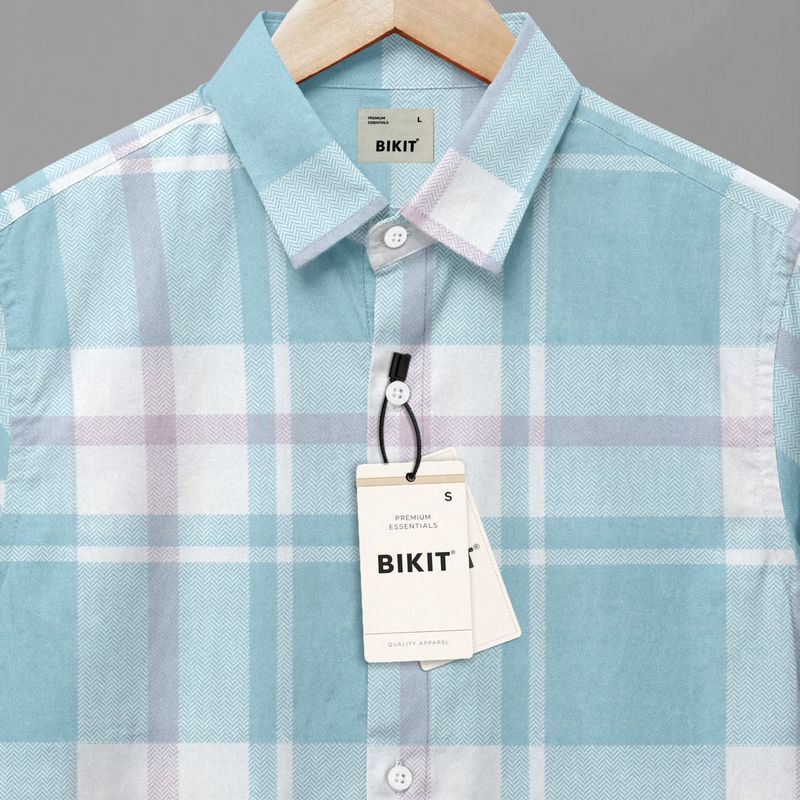 BIKIT Men Regular Fit Checkered Spread Collar Casual Shirt - Image 5