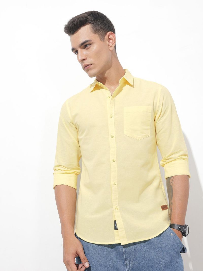 Roadster Men Regular Fit Solid Spread Collar Shirt - Image 4