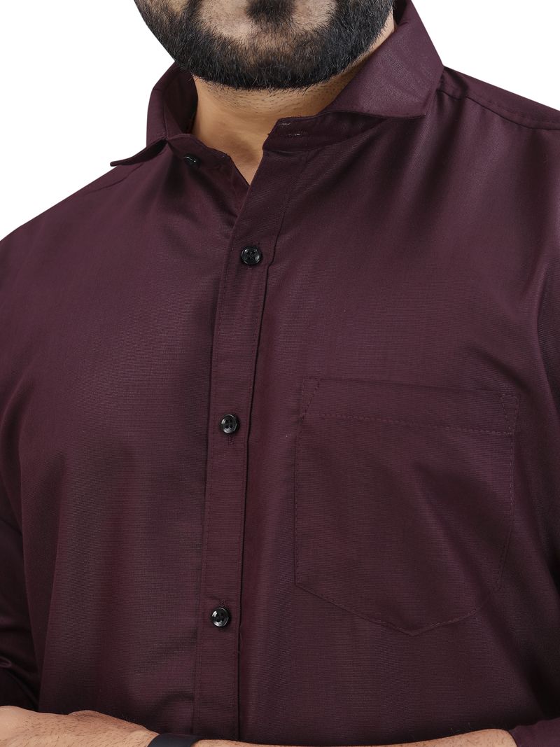 NIVICK Men Regular Fit Solid Spread Collar Shirt - Image 5