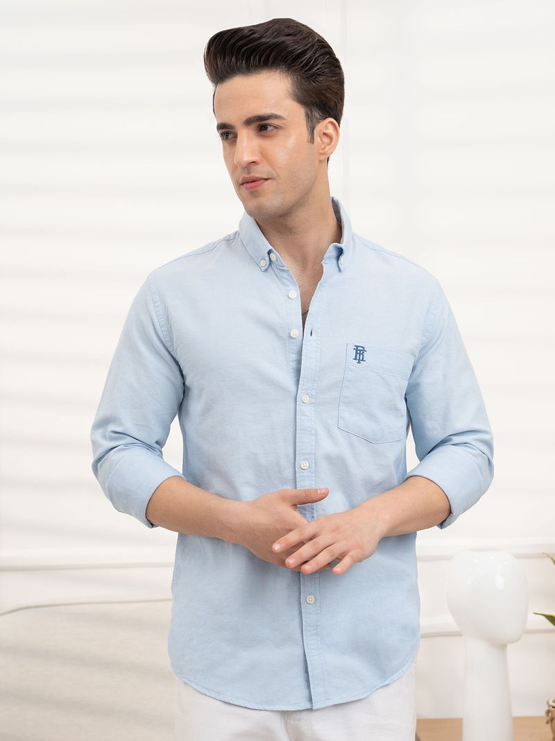 REDTAPE Men's Solid Casual Button Down Shirt - Image 2