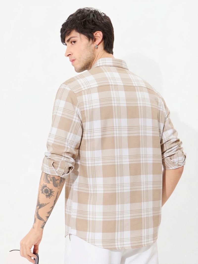 SHIRTZONE Men Regular Fit Checkered Shirt - Image 4
