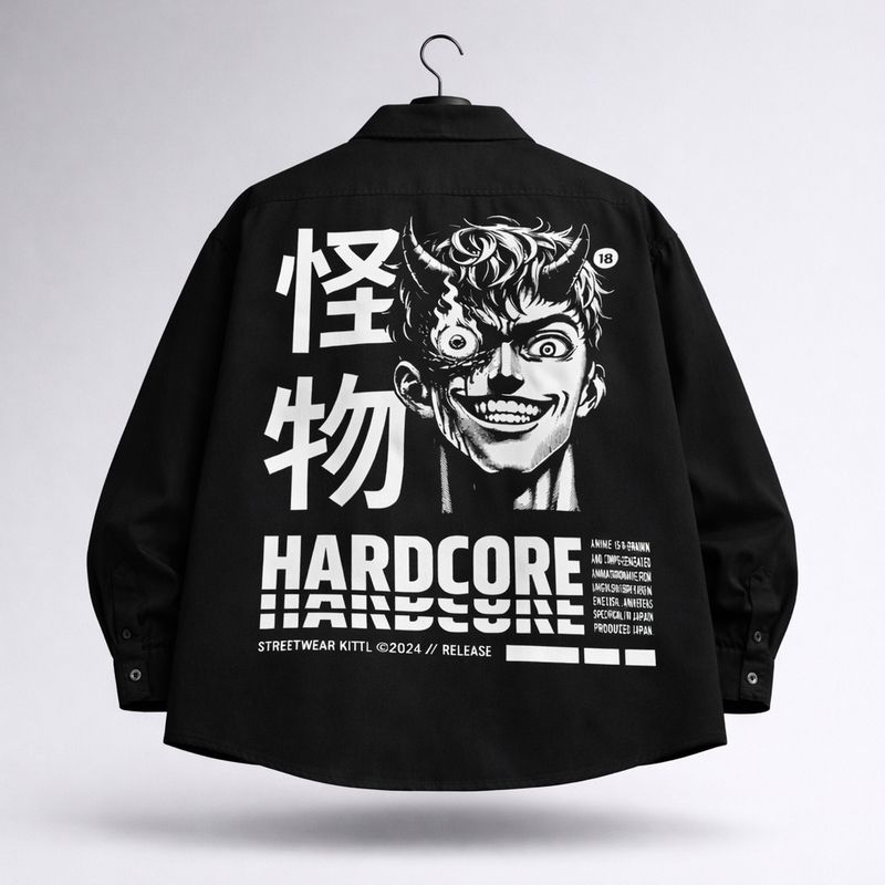 Asta Moda Men Oversized Fit Graphic Print Spread Collar Casual Shirt - Image 2