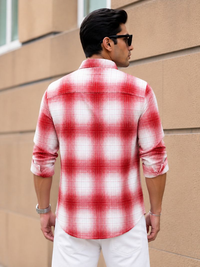 Solbiza Men Regular Fit Checkered Shirt - Image 5