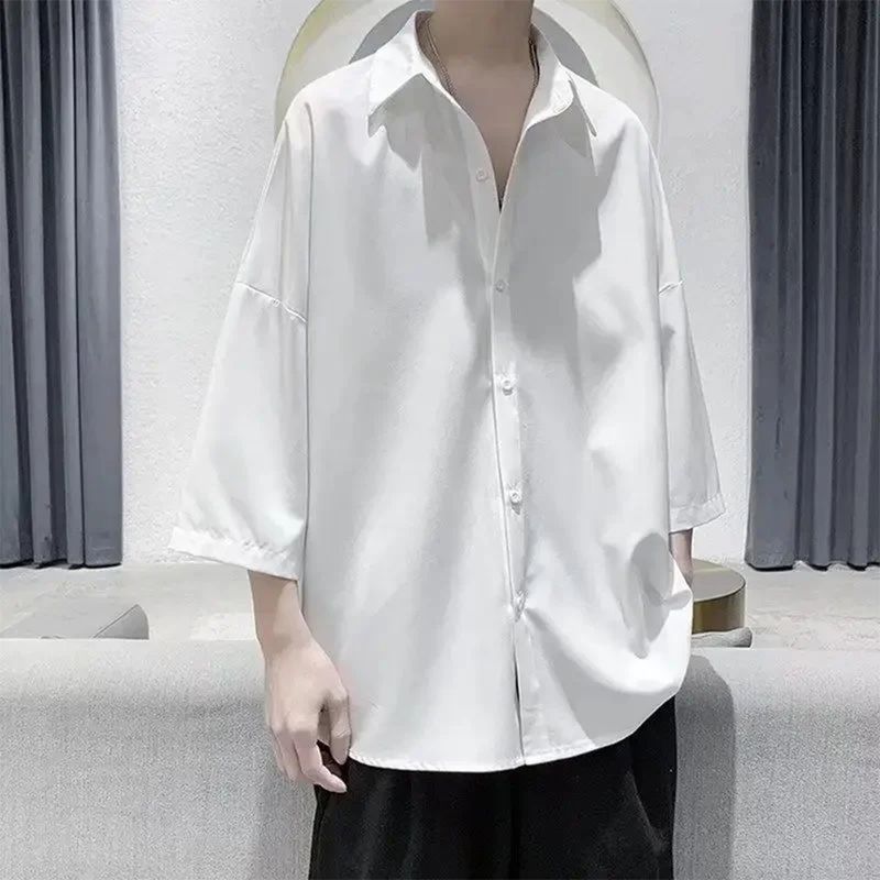 Asta Moda Men Oversized Fit Solid Casual Shirt - Image 2