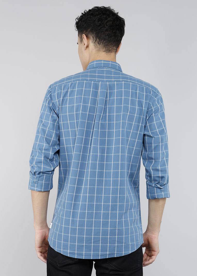 Allen Solly Men Regular Fit Checkered Casual Shirt - Image 6