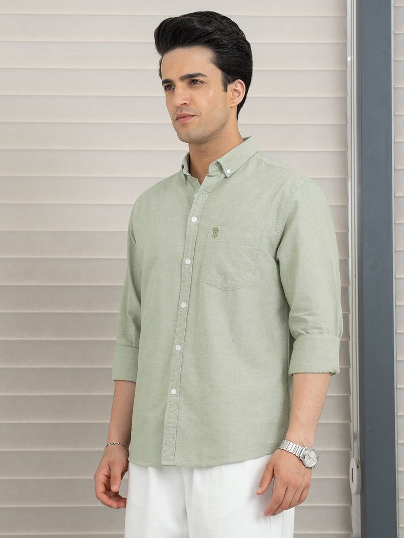 RED TAPE Men Relaxed Fit Self Design Button Down Shirt - Image 3
