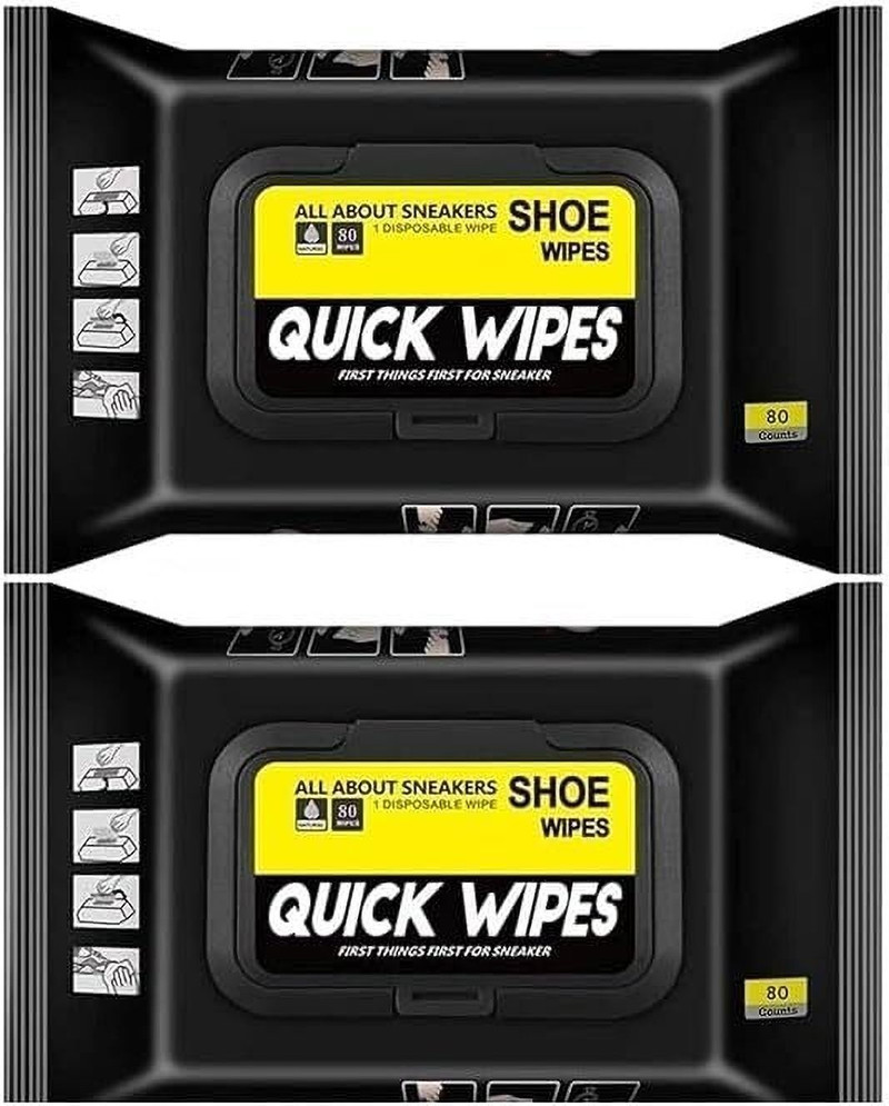 CITYCART Shoe Wipes Wipes Pack of 1(80 Wipes) Instant Cleaner Sports, Velour, Leather, Canvas Shoe Cleaner (White)