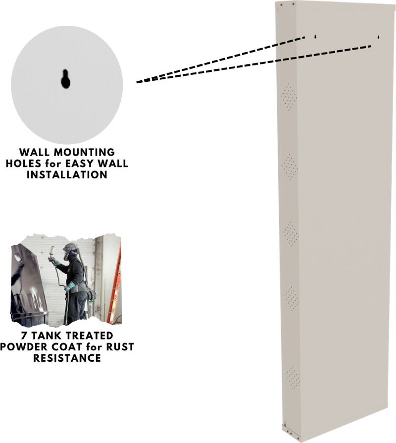 KRUGER 5 Door Grey 20x71x5.5 inch 10-15 Shoe Wall Rack - Image 6