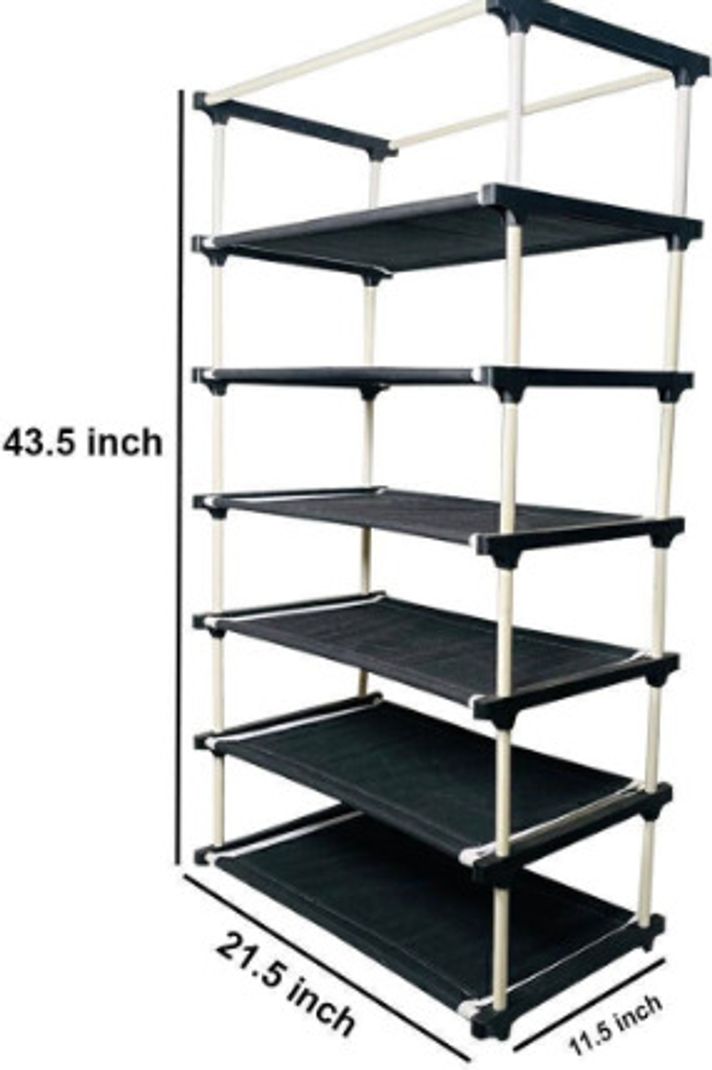 QURACK 6 Layer Black Metal Shoe Stand - Image 3