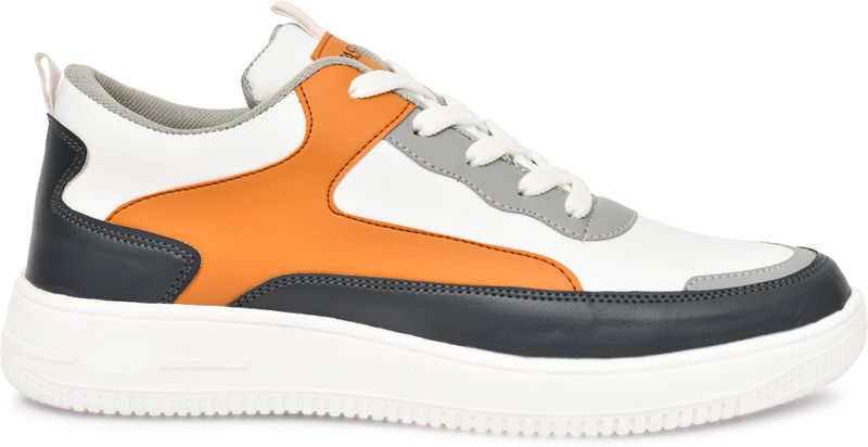 Bacan Multicolor Casuals Sneakers For Men (White, Tan, Grey , 9) - Image 5