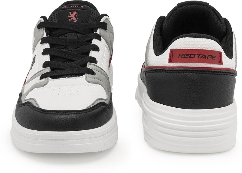 RED TAPE Low Cut Lifestyle Sneakers for Men in Black Red | Lifestyle Sneakers Sneakers For Men (Black , 7) - Image 5