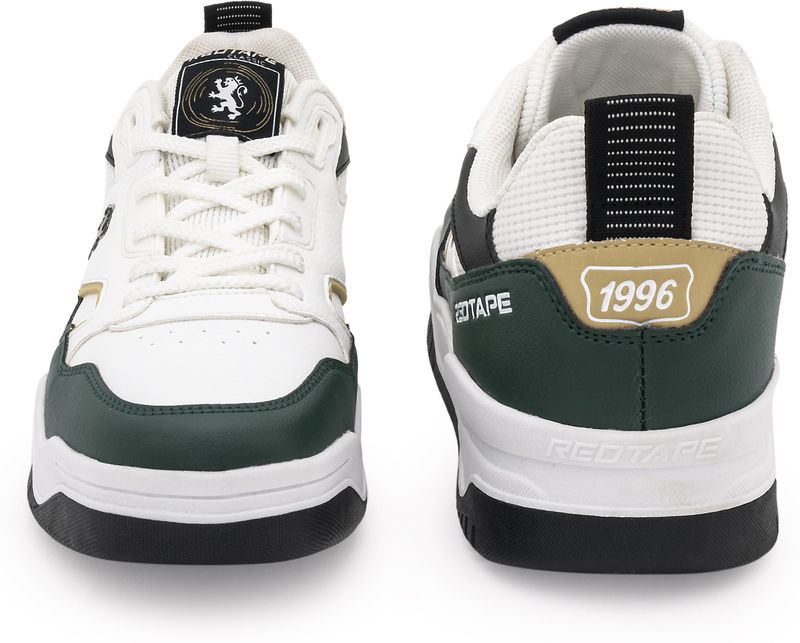 RED TAPE Sneakers for Men | Premium PU Finish, Lace-Up Closure & Stylish Uplift Sneakers For Men (Green, White , 6) - Image 5