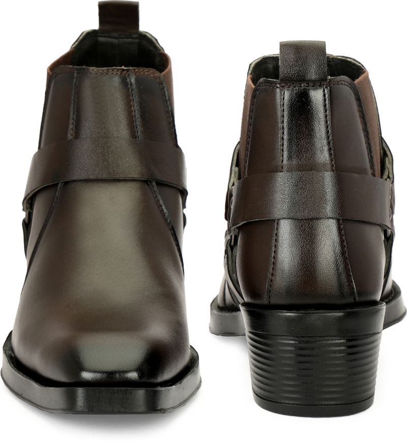 Retro King Men Full Grain Leather Chelsea Boots - Image 6