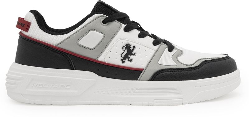 RED TAPE Low Cut Lifestyle Sneakers for Men in Black Red | Lifestyle Sneakers Sneakers For Men (Black , 7) - Image 3