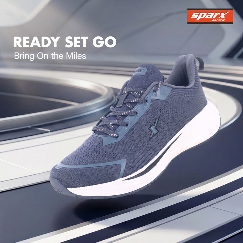 Sparx SM 9108 | Stylish, Comfortable | Walking Shoes For Men (Grey, Black , 8) - Image 4