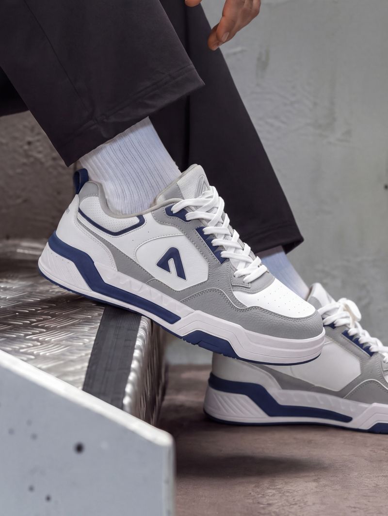 BOLDFIT Hypewave Chunky Sneakers Grey Blue Size 8 - Image 3
