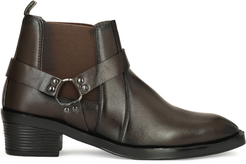 Retro King Men Full Grain Leather Chelsea Boots - Image 5