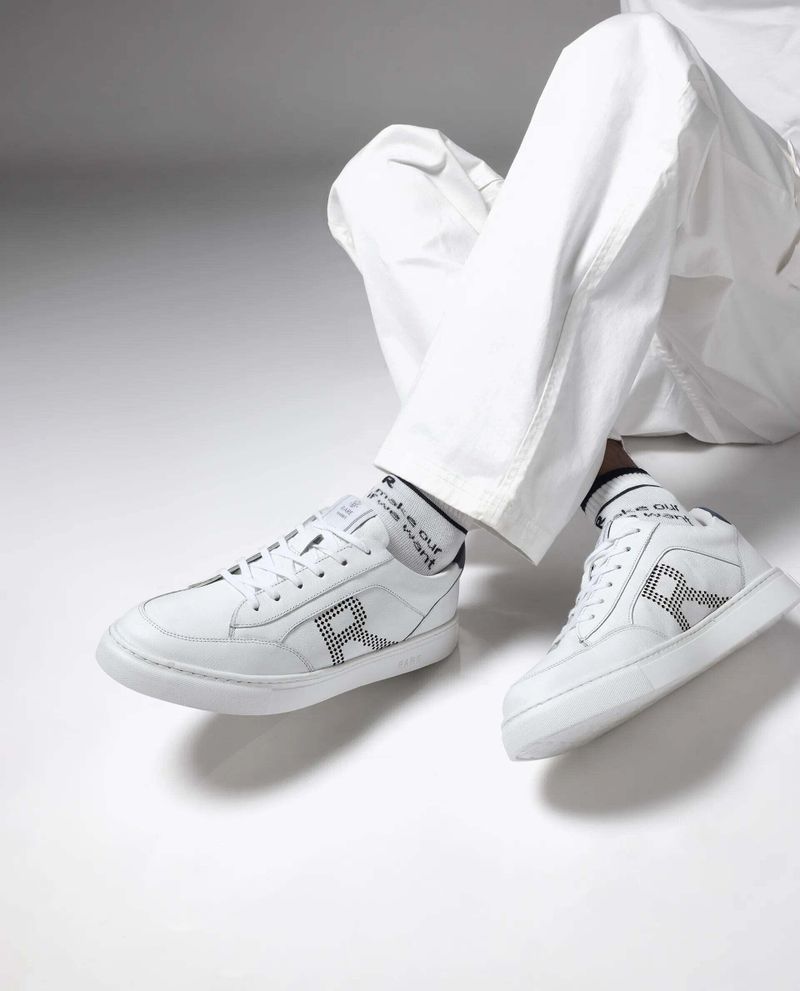 RARE RABBIT VORTEX WHITE PRIMARY Men's Sneakers - Image 3