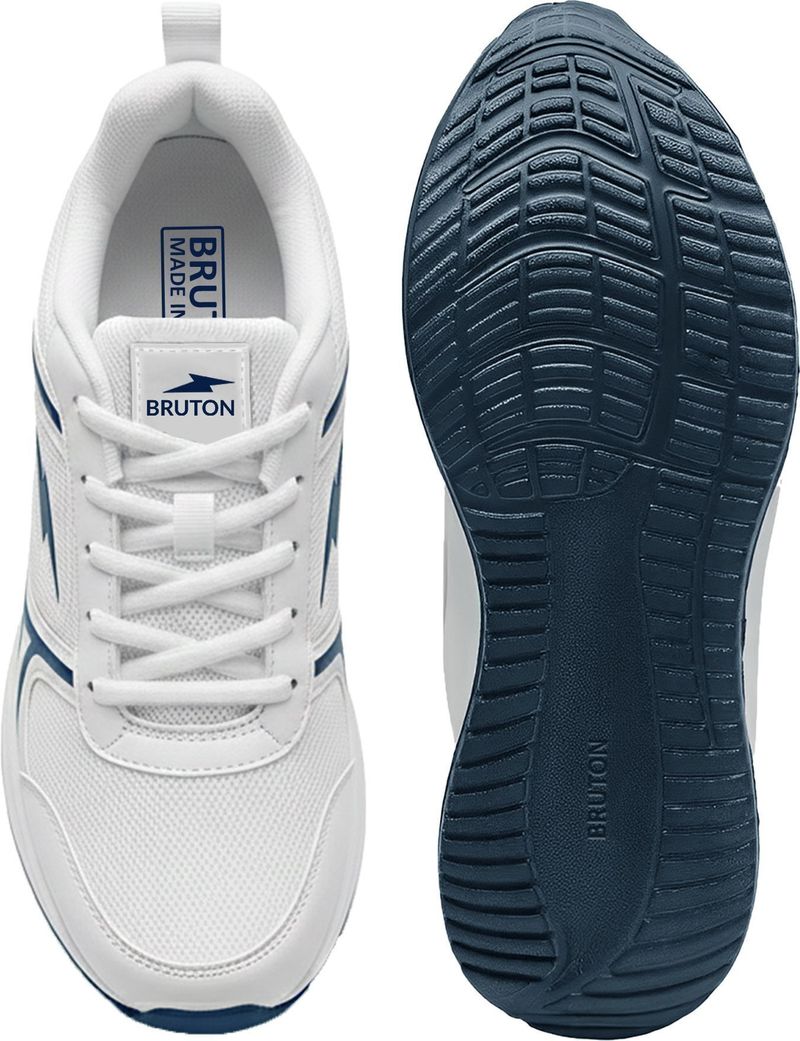 BRUTON X-BlueBlaze Running Shoes for Men | Lightweight Sports Shoes | Daily Wear Running Shoes For Men (White , 6) - Image 6
