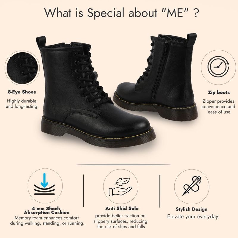 FAUSTO Classic High Ankle 8-Eye Lace Up Boots - Image 6