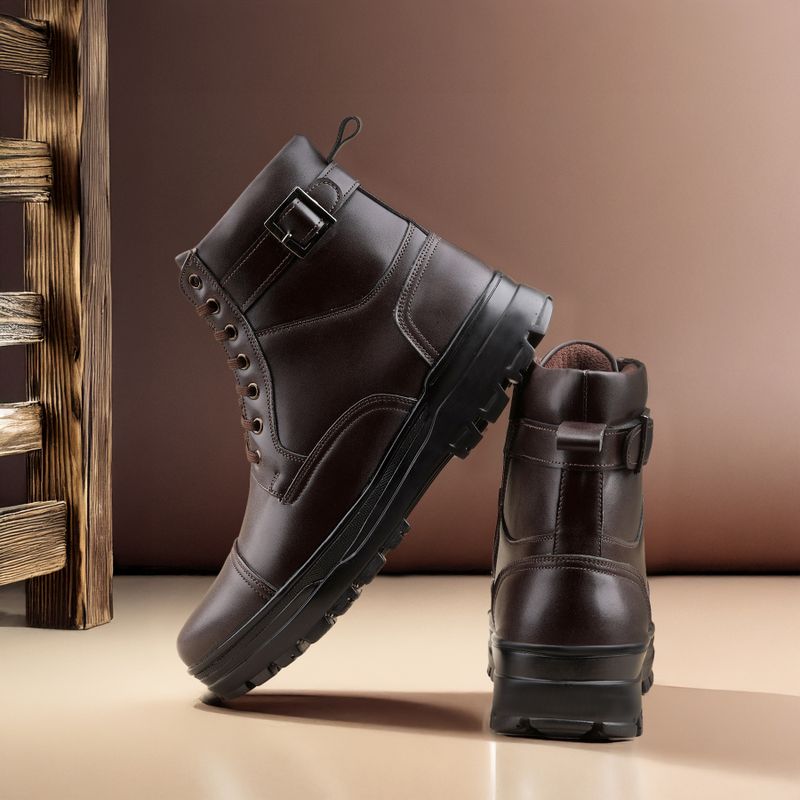 ERIX High Ankle Zipper Biker Shoes for Men - Image 5