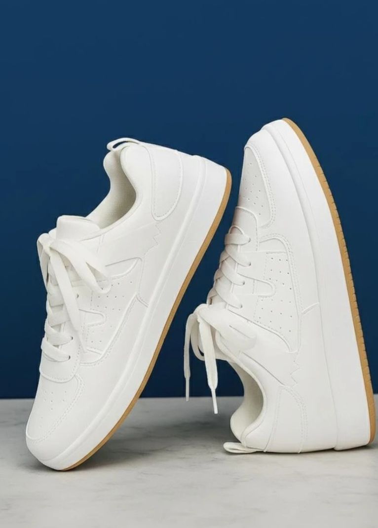 DOLLEXR Lace Running Shoes for Boys (White, 14-15 Years) - Image 6