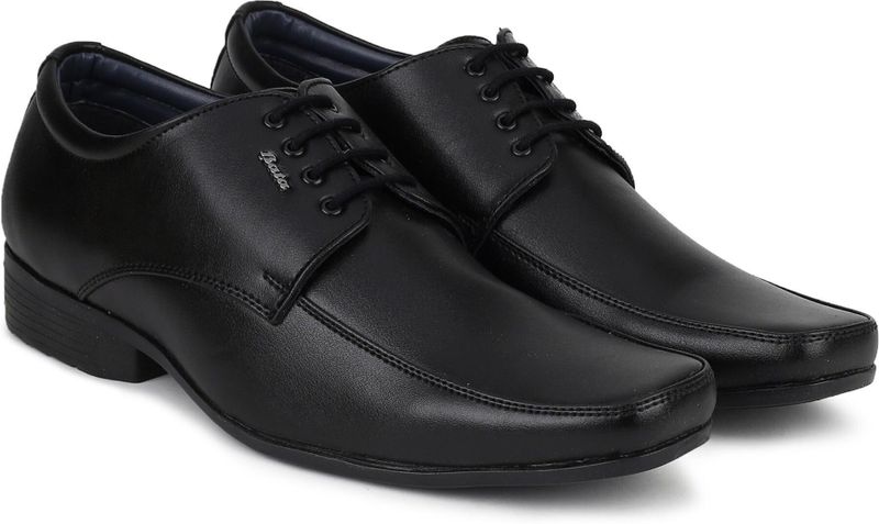 Bata Men's Black Derby Shoes 9 - Image 4