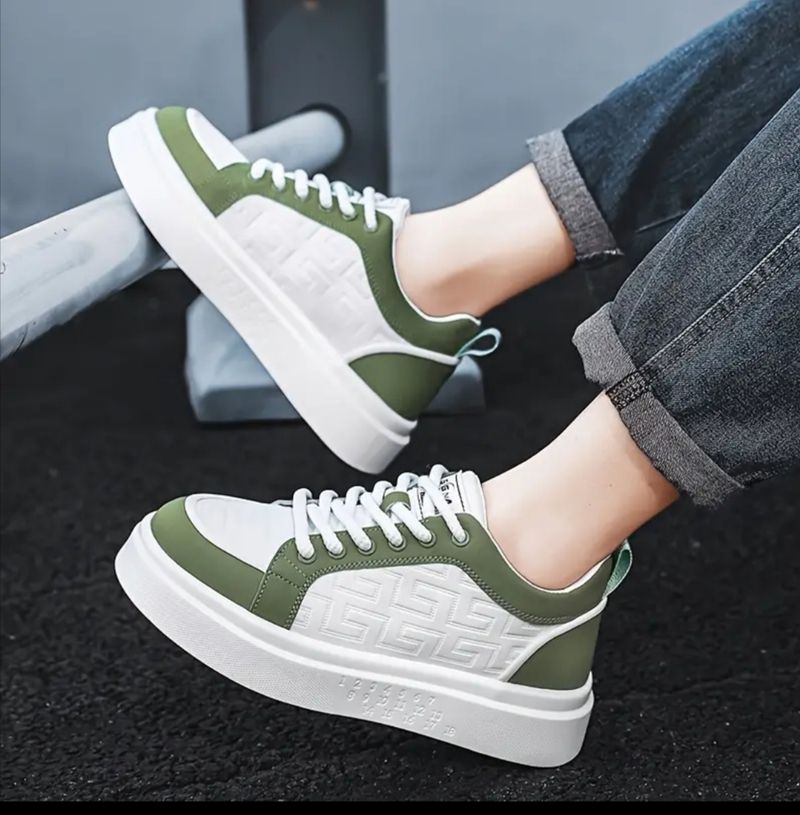 Corsac White Street-Style Men's Sneakers - Image 3