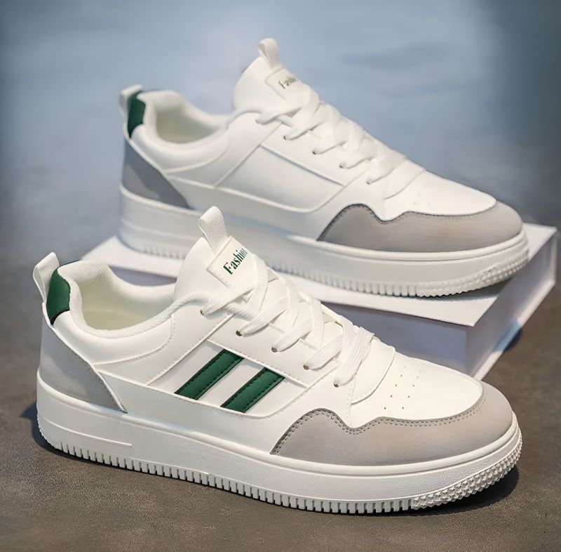 Pocy Shoes White Men's Breathable Sneakers - Image 2
