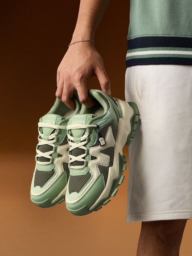 The Souled Store Men's Green Sneakers 10 - Image 4